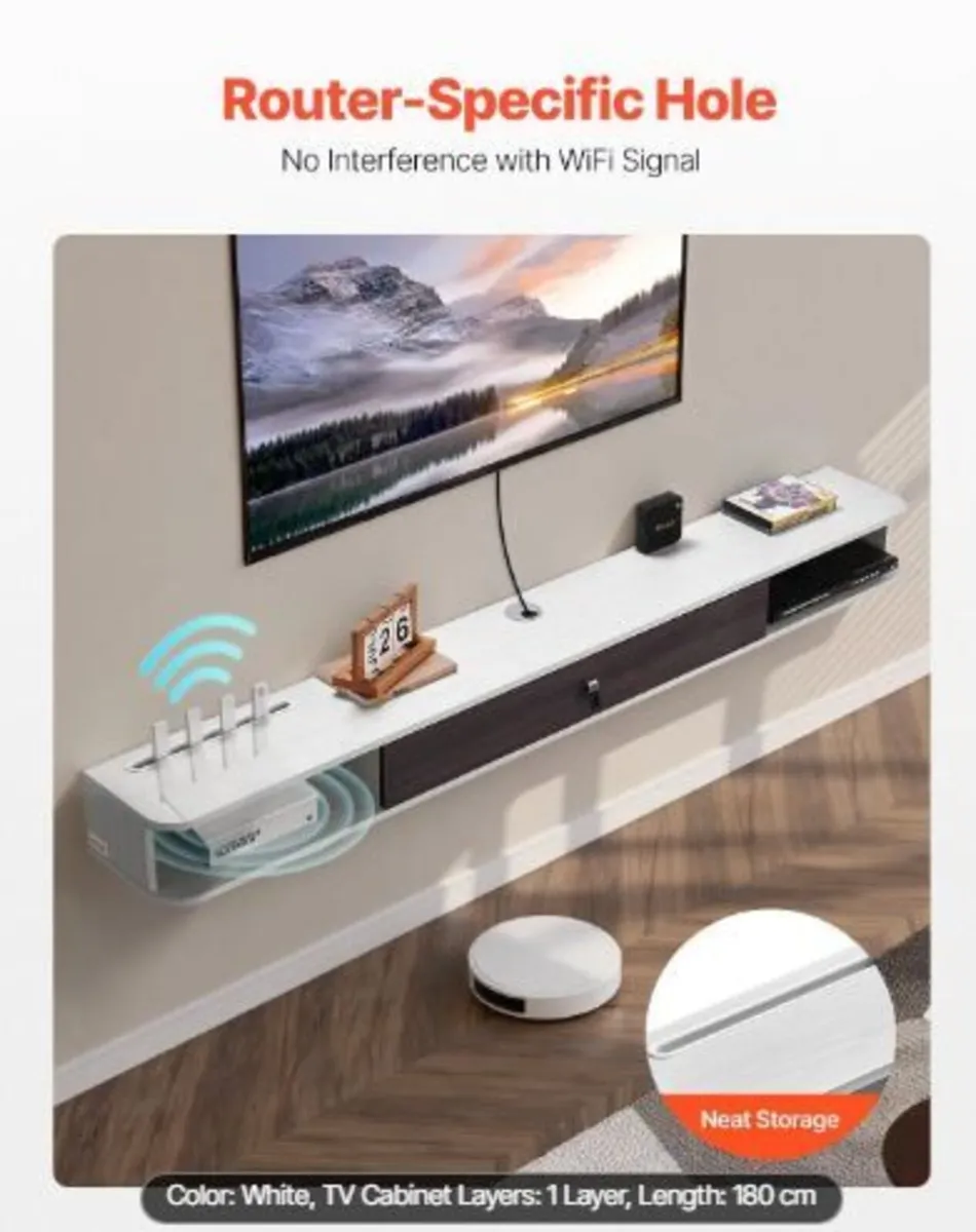 Floating TV Stand, 70 in Wall Mount - Image 4