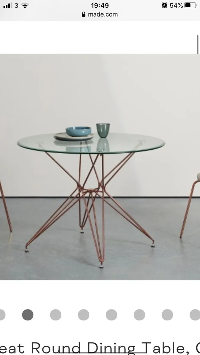 Round Glass Dining Table - Image 1