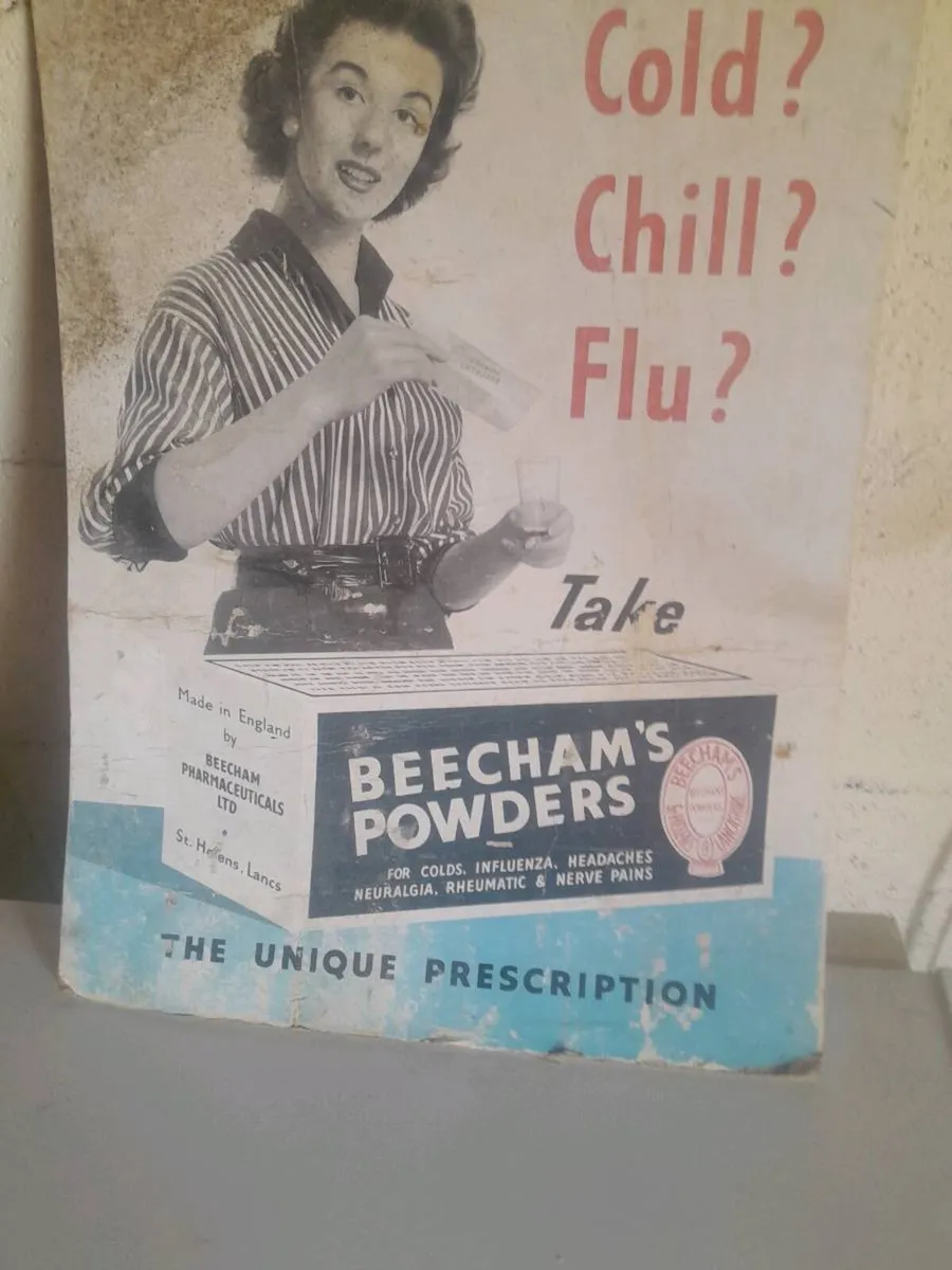Original  Beecham powders showcard - Image 3