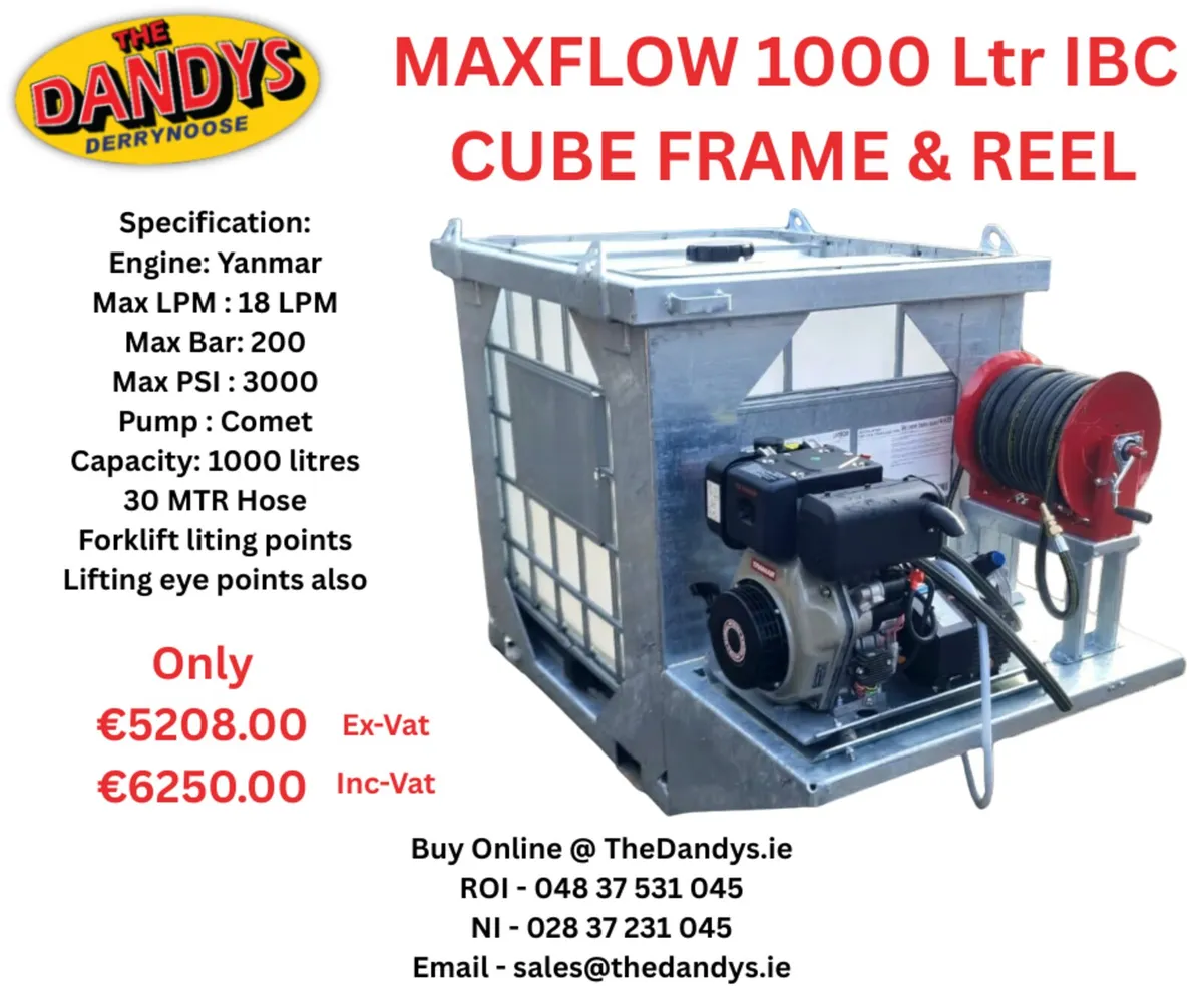 Maxflow Diesel Pressure Washer IBC Cube Skid Bowse - Image 1