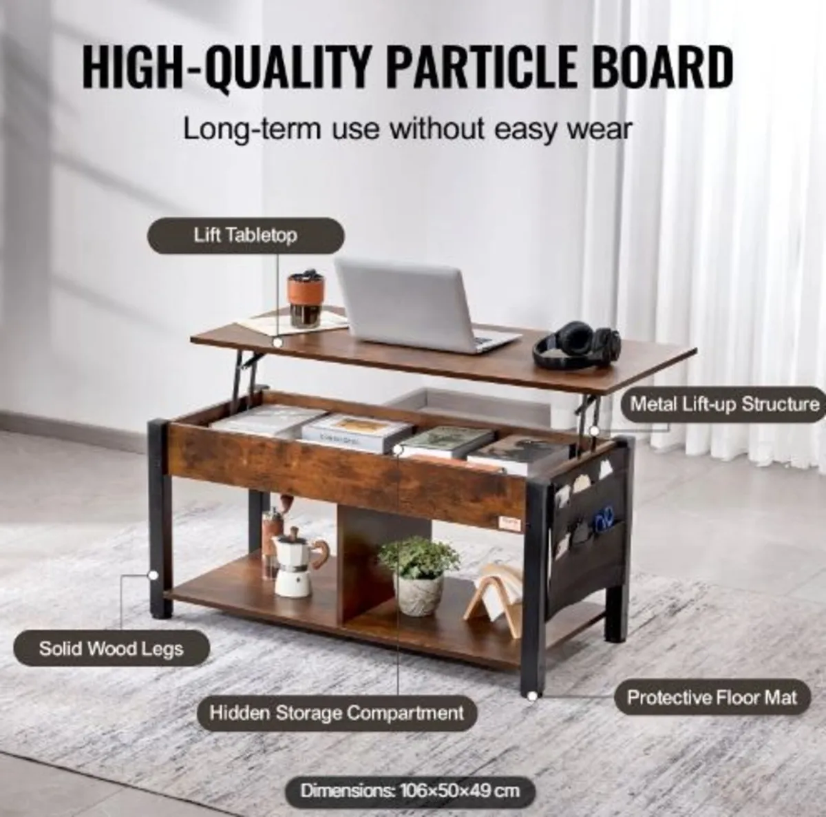 Lift Top Coffee Table - Image 4
