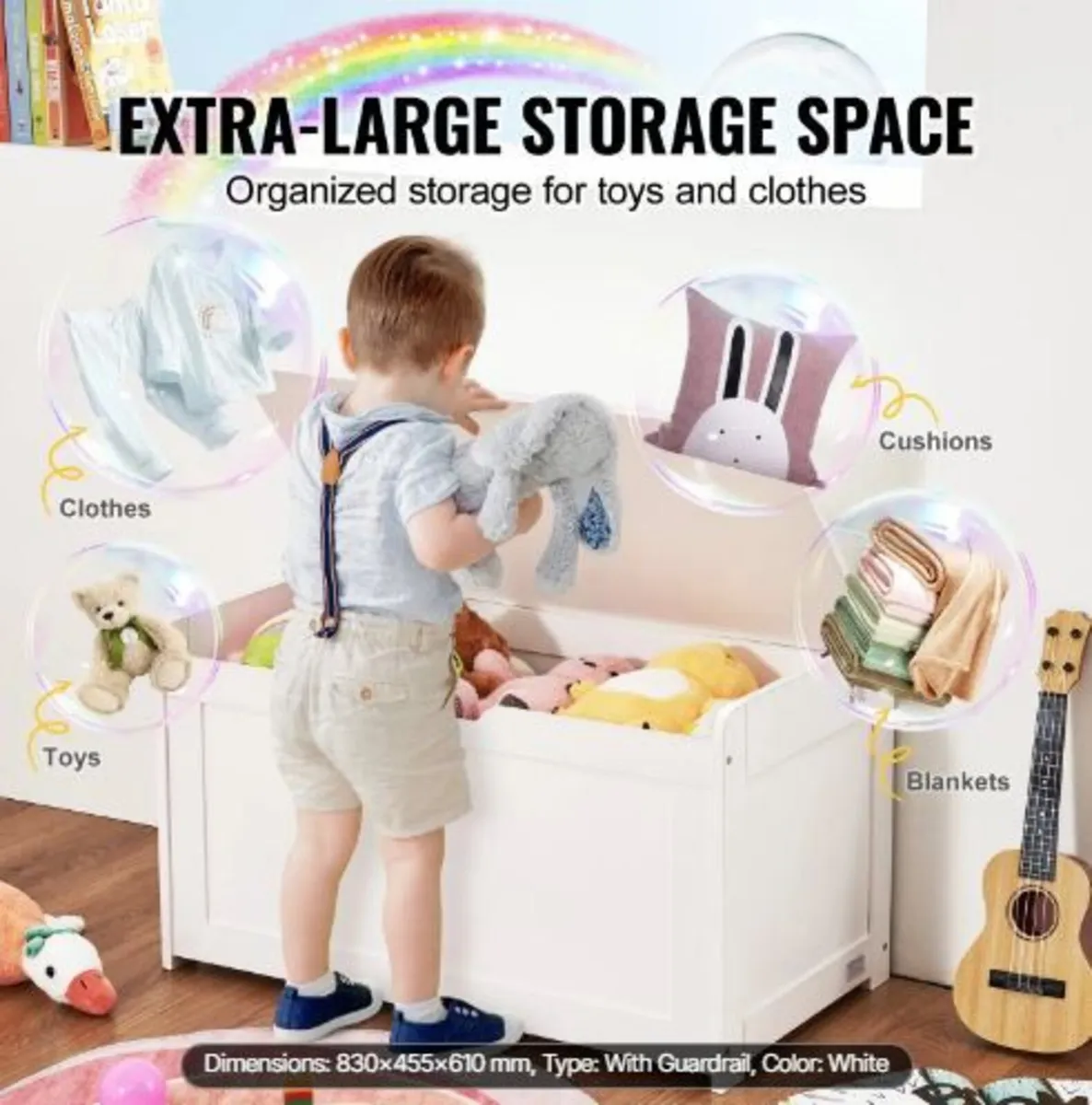 Wooden Toy Chest for Kids - Image 2