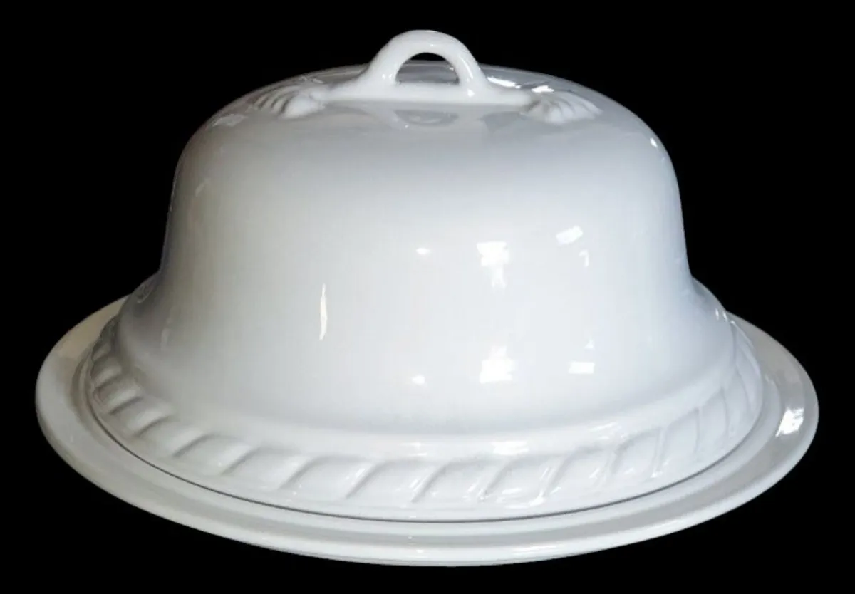 Vintage Harrods Large White Ironstone Cheese Dome - Image 3