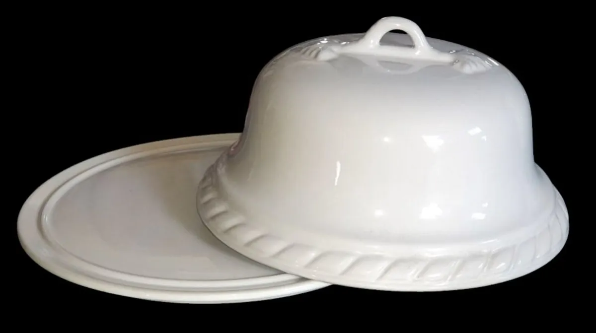Vintage Harrods Large White Ironstone Cheese Dome - Image 1
