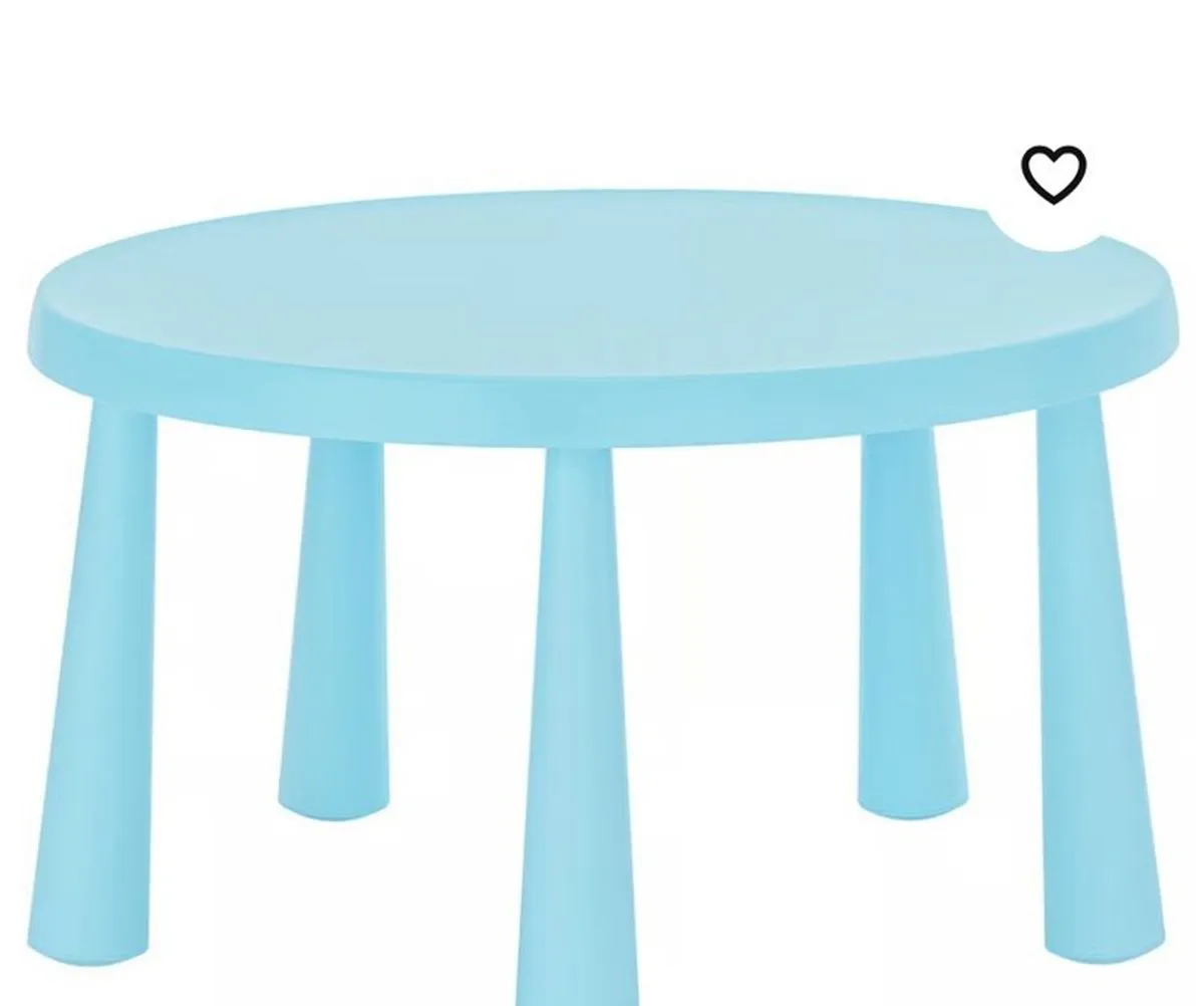 kids sturdy play table and chair - Image 4