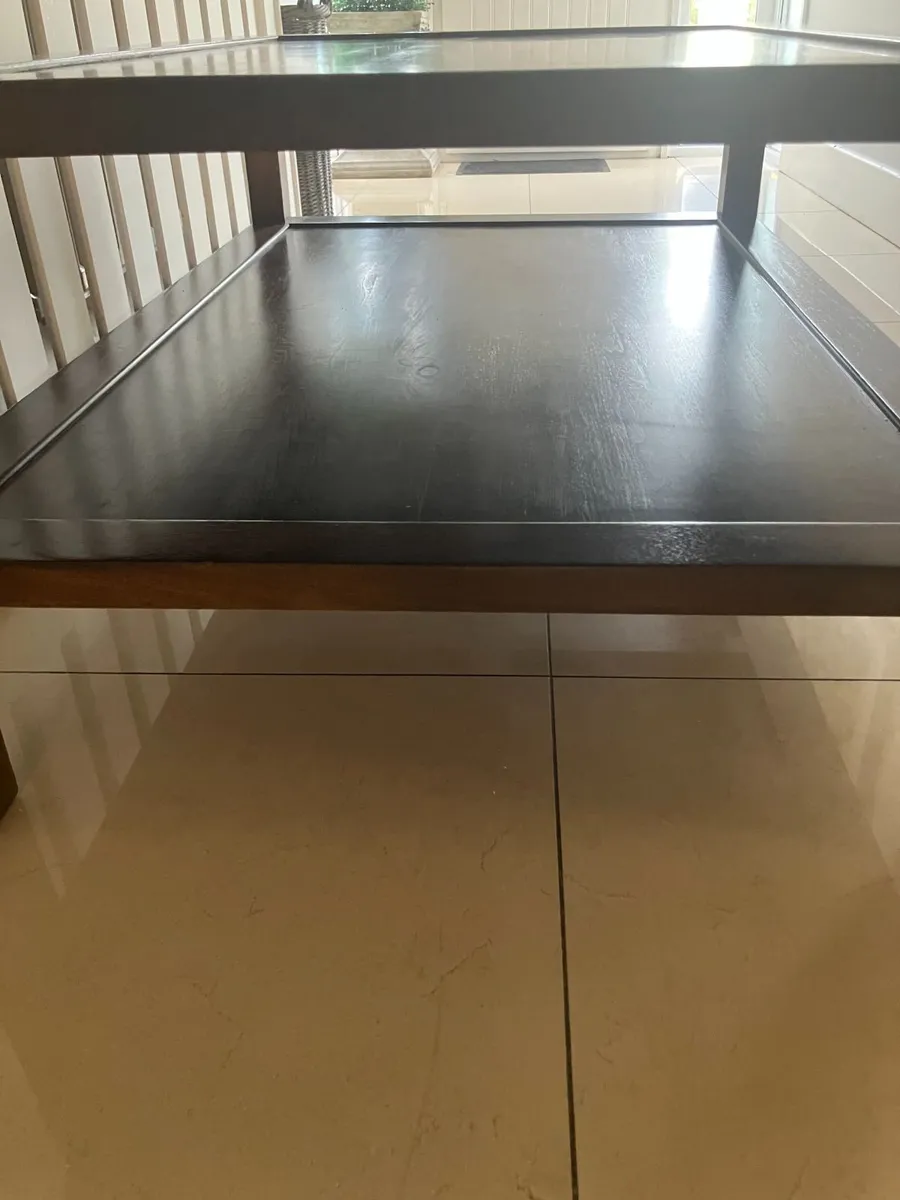 Large Crate & Barrell Solid Wood Coffee Table - Image 3