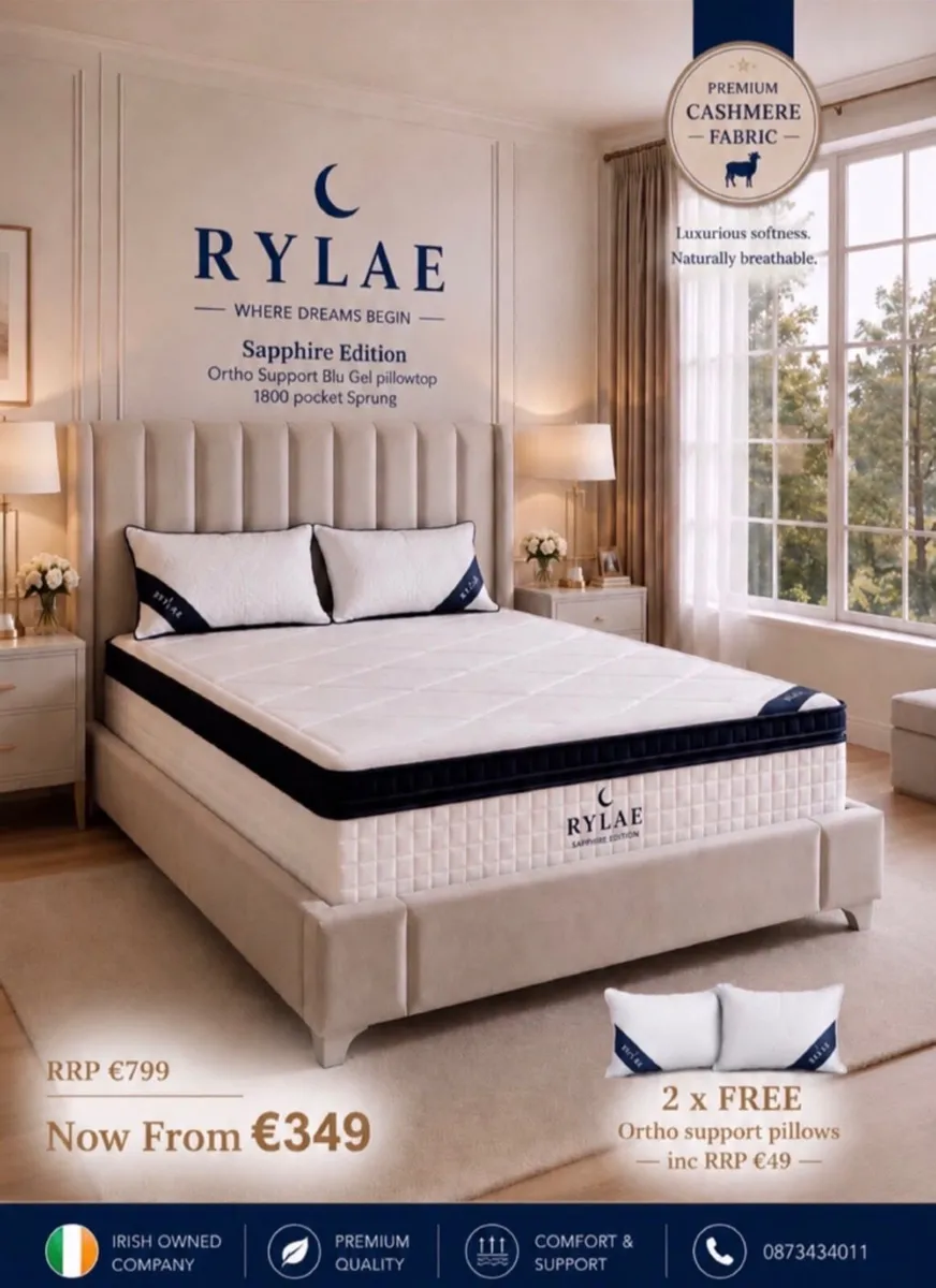 Mattress Ortho Blu Gel 1800 Pocket  Pillow Top - Image 1
