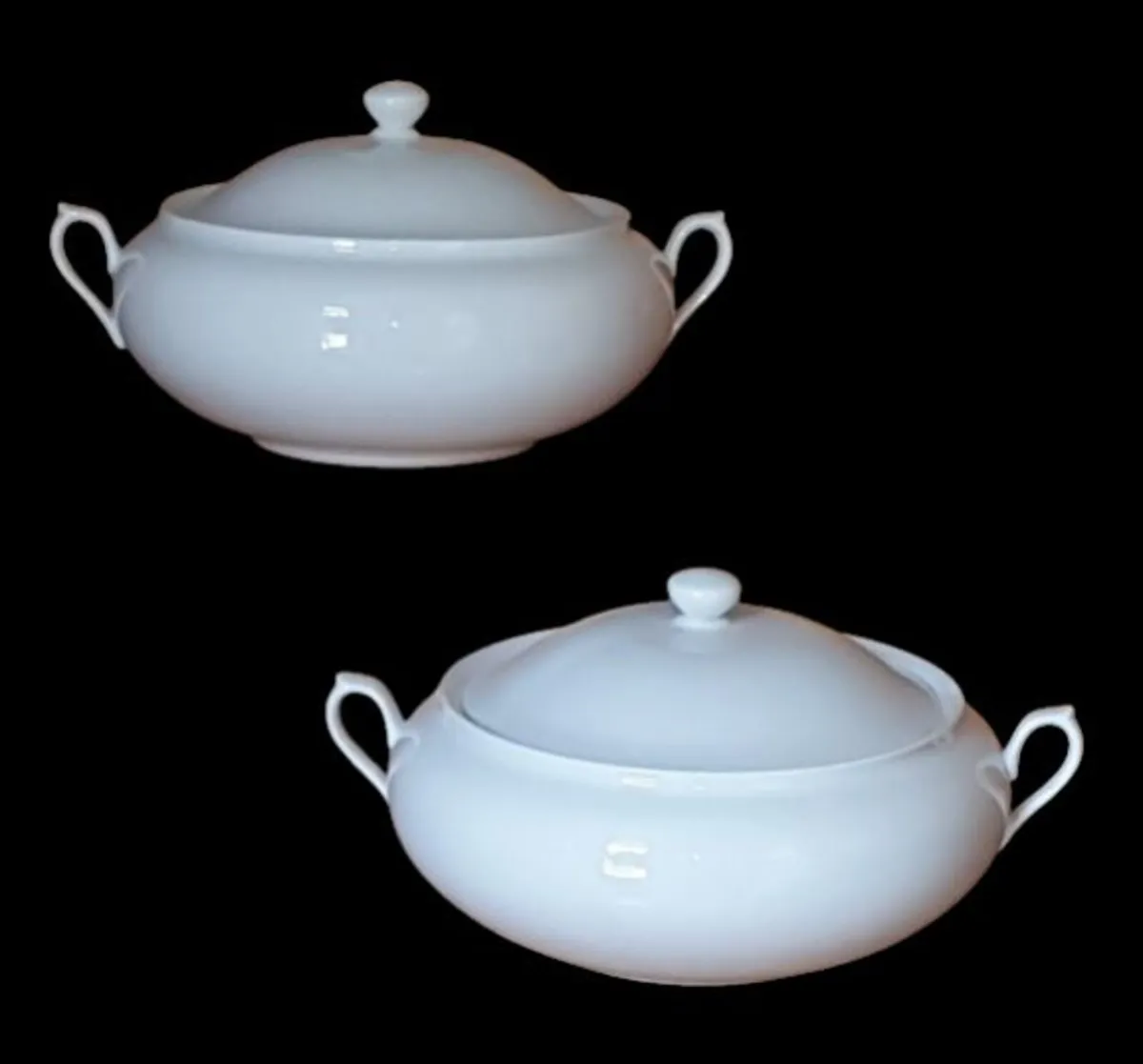 Pair of Large Vintage Porcelain Tureens - Image 1