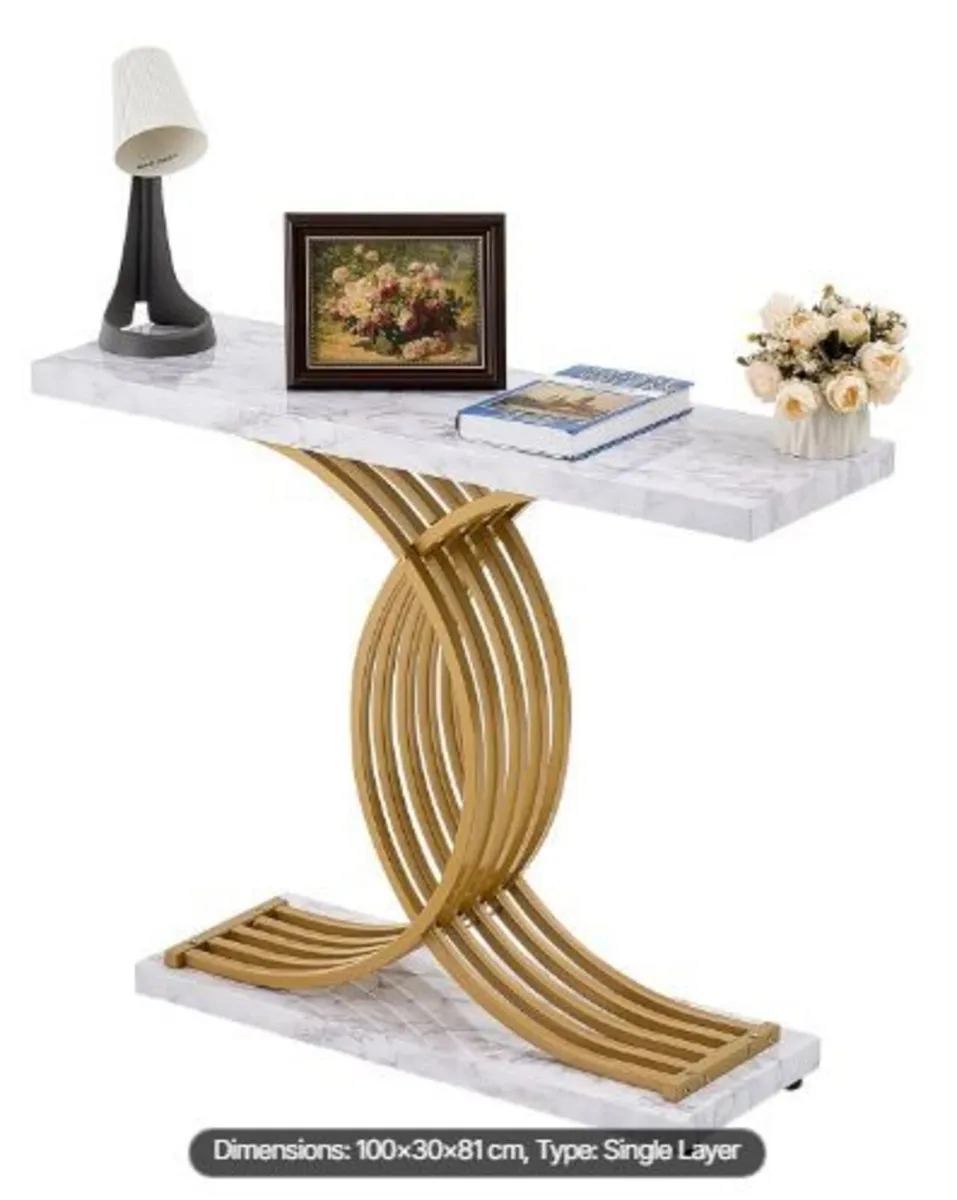 Narrow Console Sofa Table, 39.4 inches - Image 4