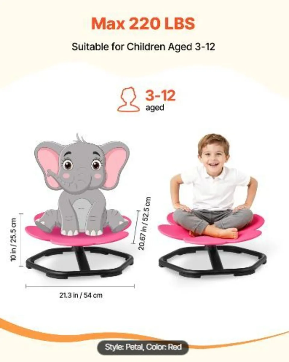 Kids Swivel Chair, 220 lbs Capacity - Image 2