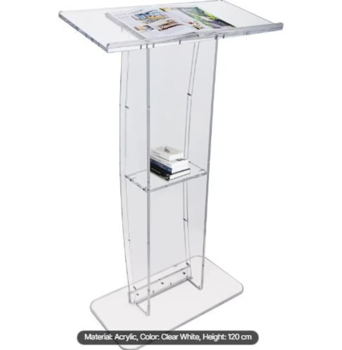 Acrylic Podium, 119 cm Tall - Image 1
