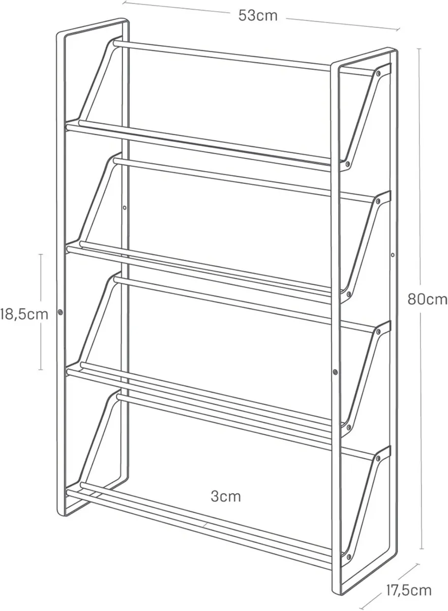 Frame 4-Tiered Slim Shoe Rack Steel Minimalist - Image 2