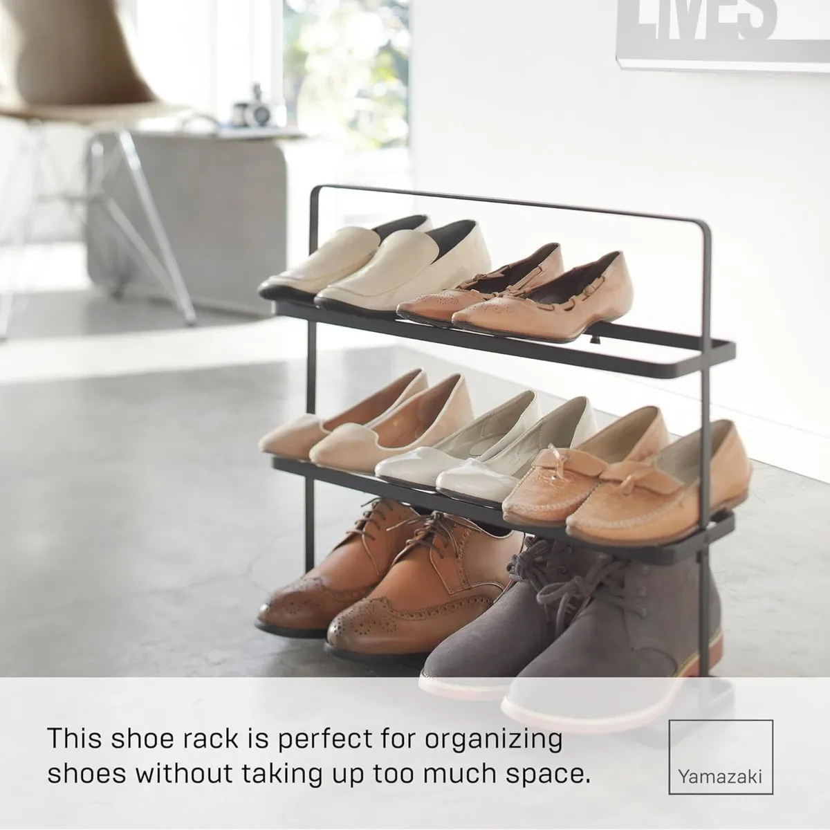 Shoe Rack Wide Steel Minimalist 50 X 14 - Image 3