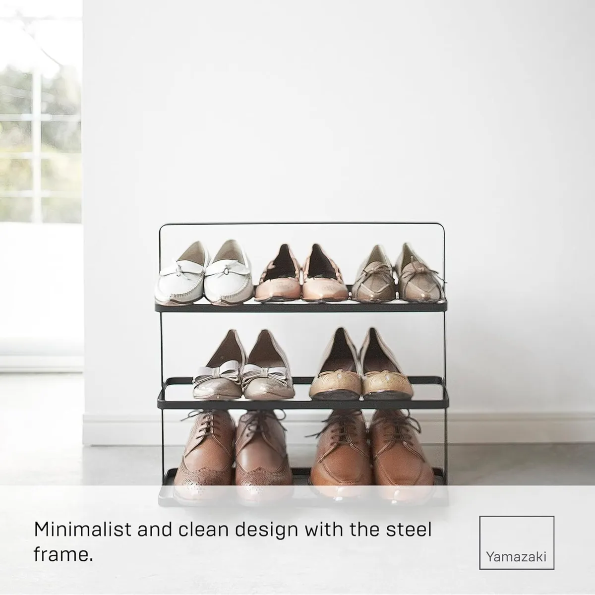 Shoe Rack Wide Steel Minimalist 50 X 14 - Image 4
