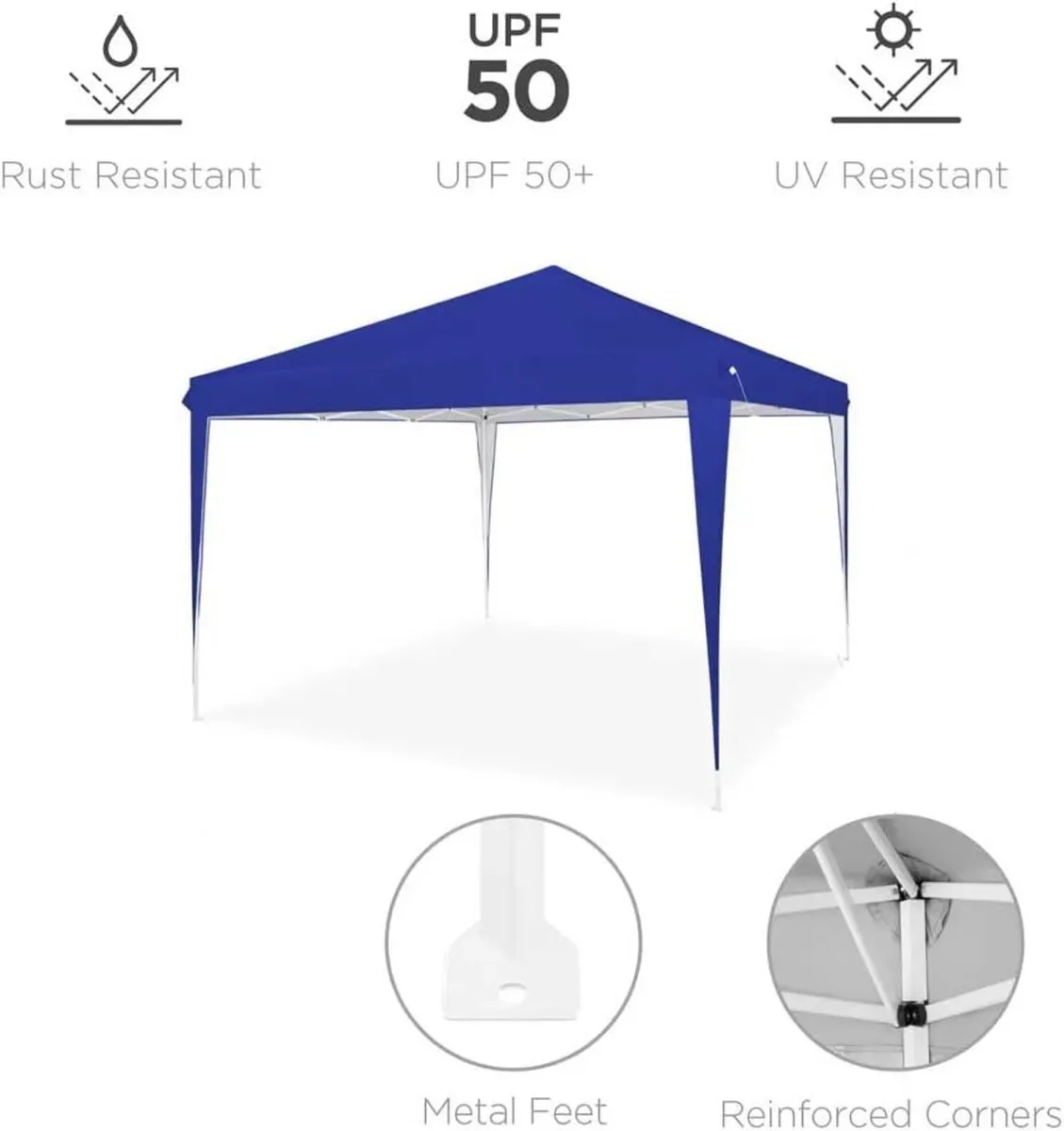 Gazebo 3 X M Folding Polyester Fabric Waterproof - Image 4