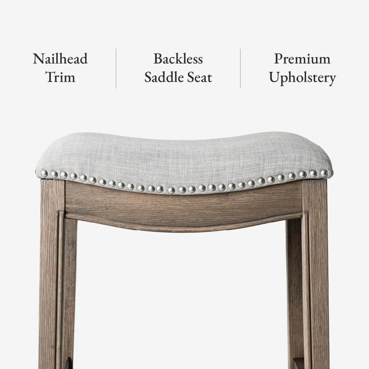 Adrien 66CM Counter Height Upholstered Backless - Image 4