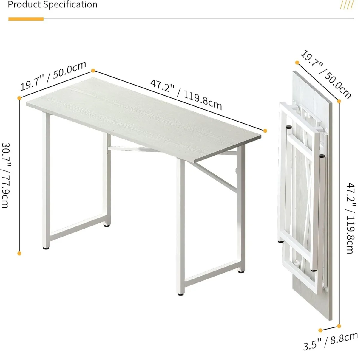 Lutown-Teen Folding Desk Writing Gaming Computer - Image 3