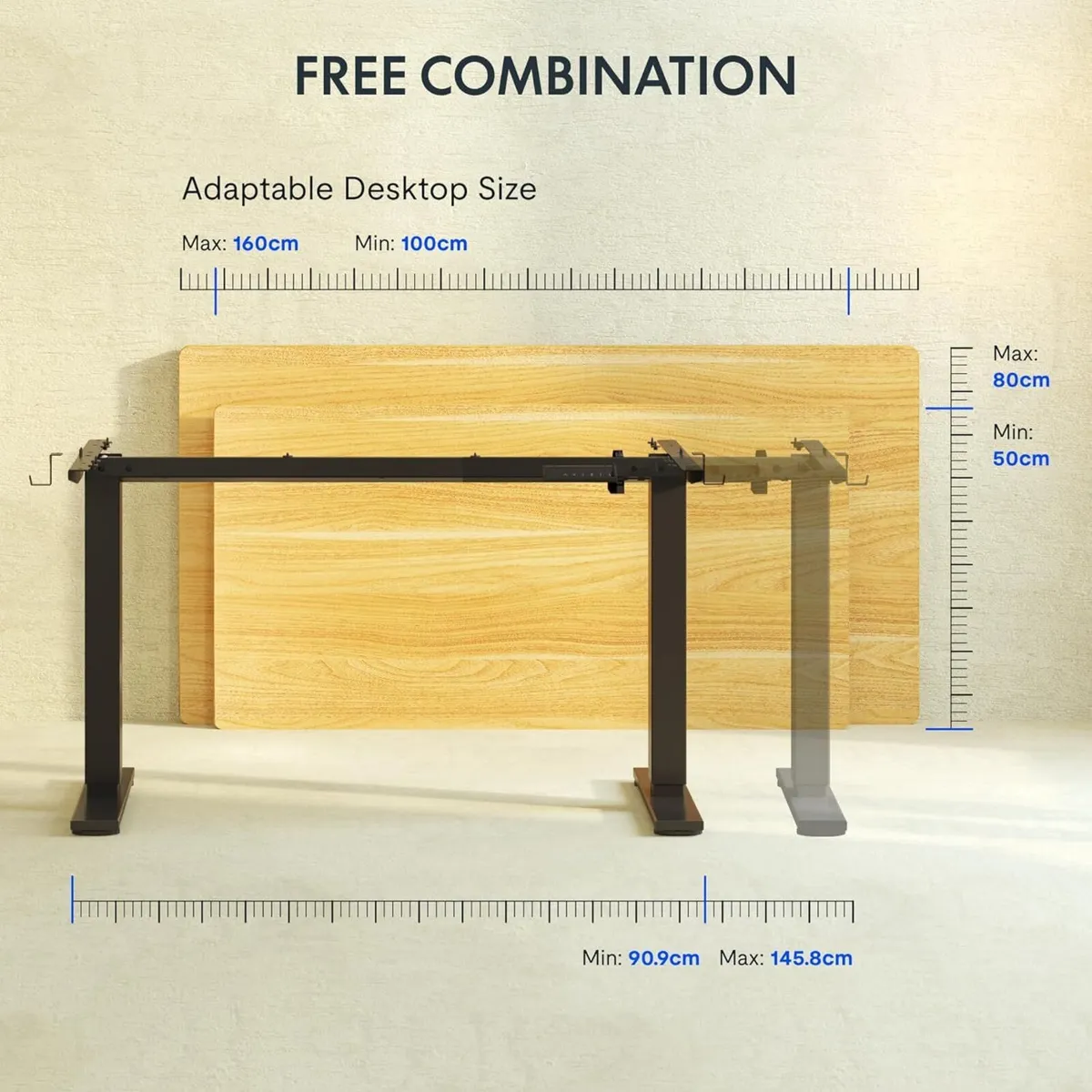 Adjustable Electric Standing Desk Frame Ergonomic - Image 2