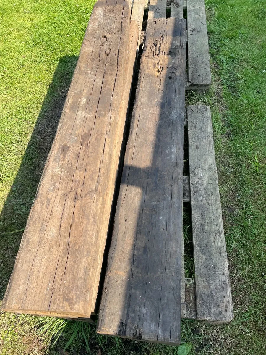 c1900 OAK SLEEPERS X5 EX-ROSSLARE PIER / RAILWAY - Image 2