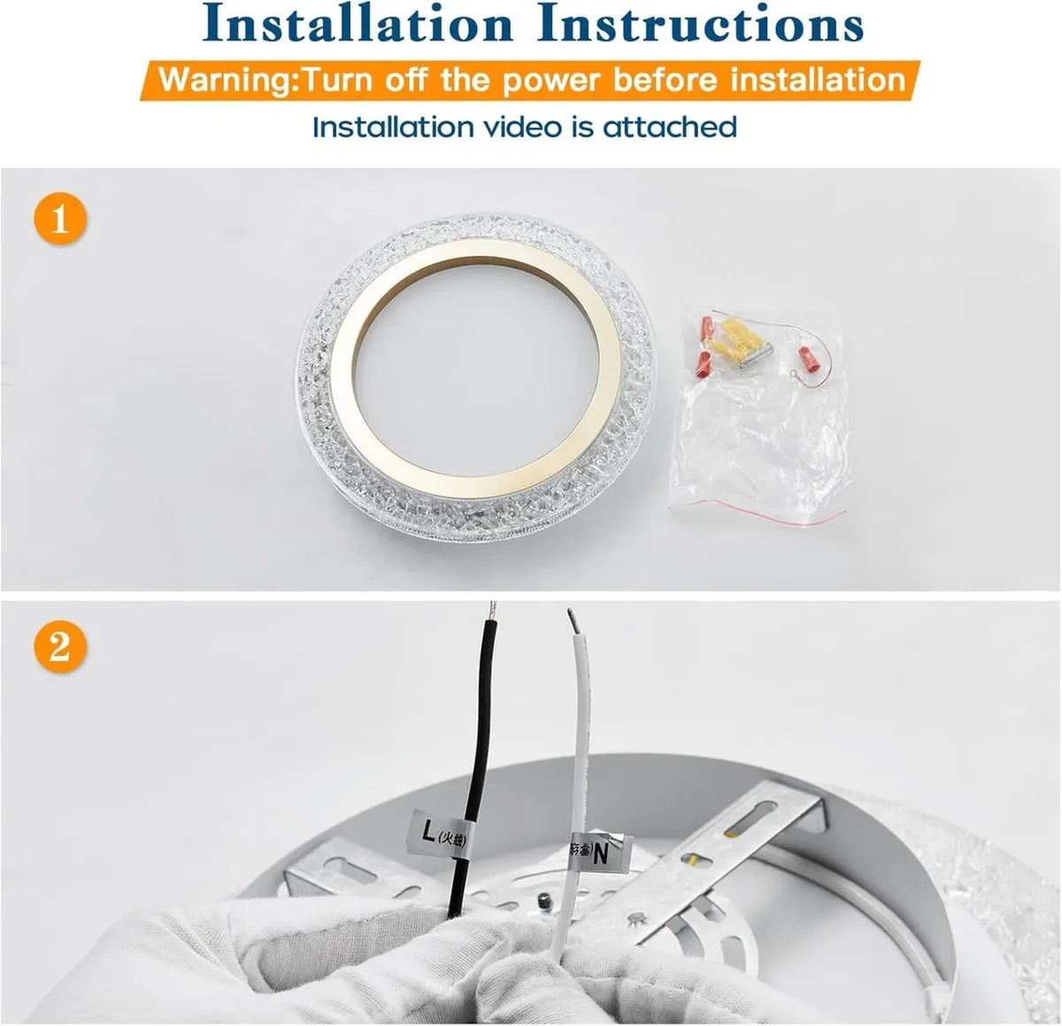 28W LED Flush Mount Ceiling Light 11.81" Modern - Image 4