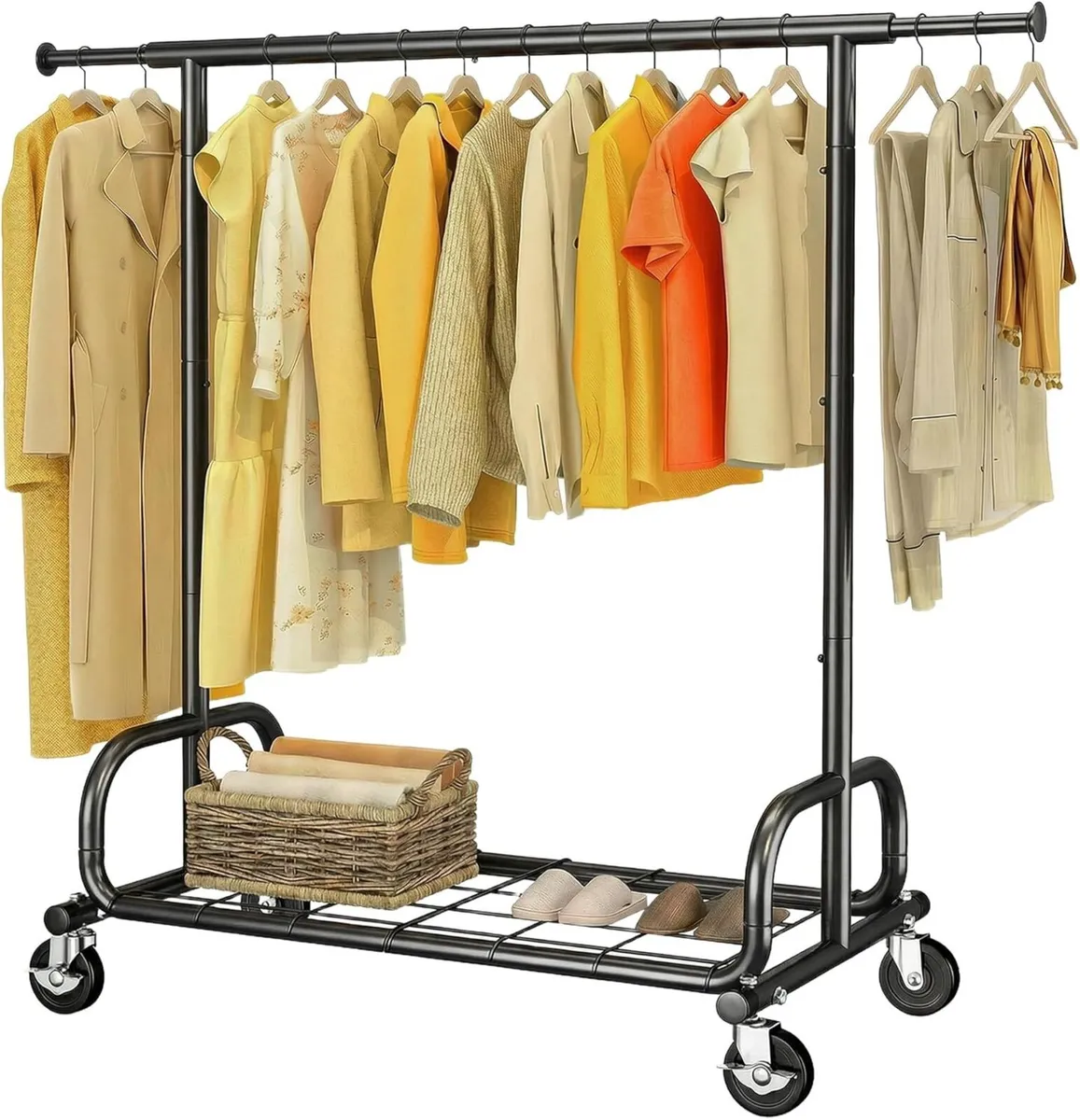 Heavy Duty Clothes Rail 136KG Capacity Extendable - Image 1