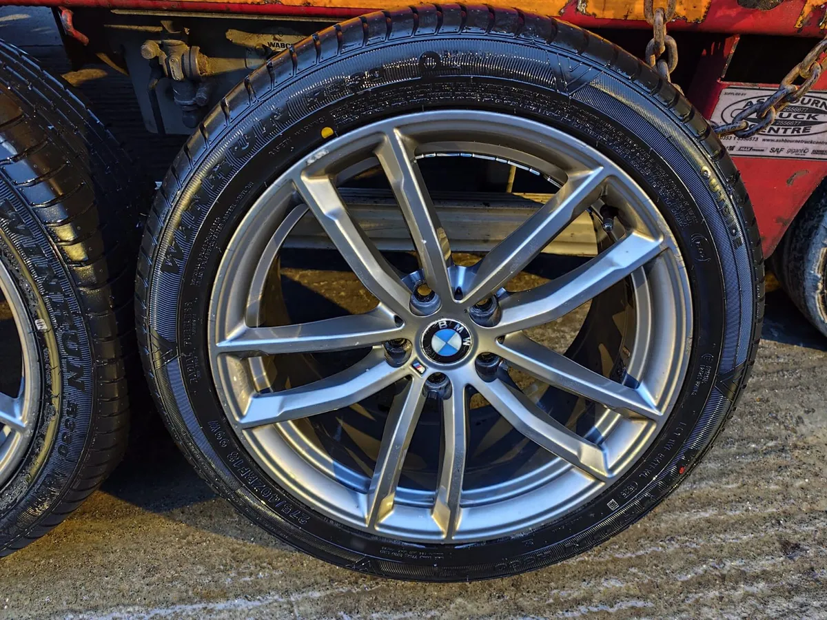 18" BMW 5 series alloys with nearly new tyres - Image 4