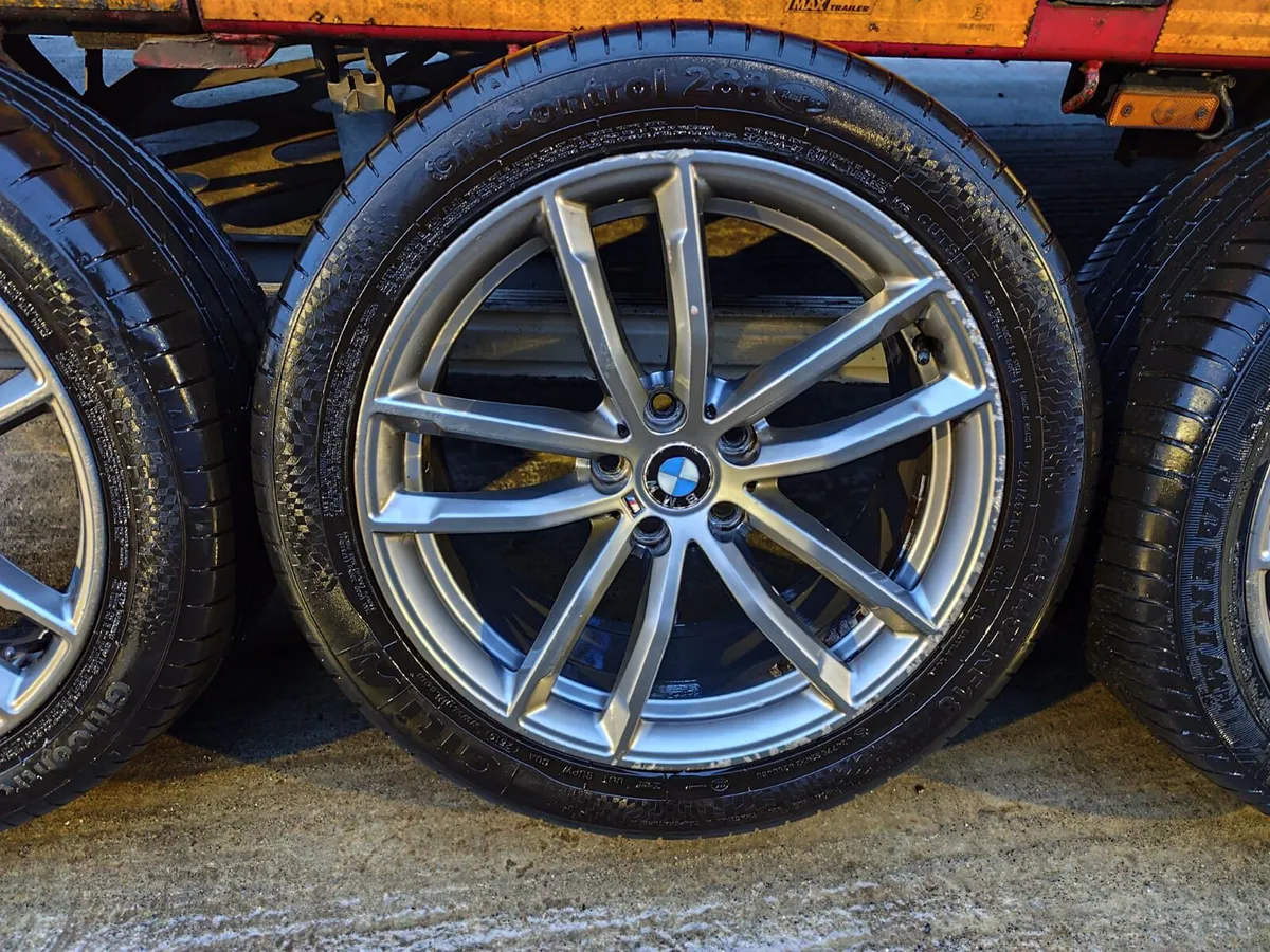18" BMW 5 series alloys with nearly new tyres - Image 3
