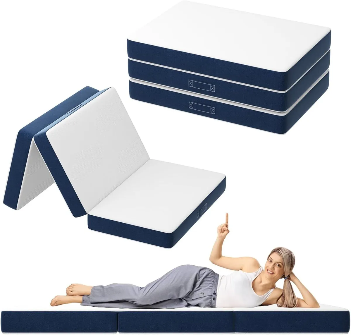 Folding Mattress 75x190x15CM 15CM Foam Foldable - Image 1