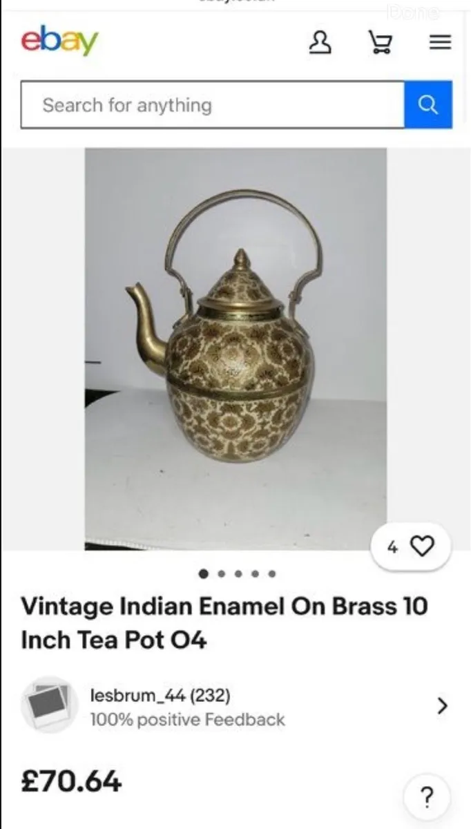 Vintage Indian teapot - Image 3