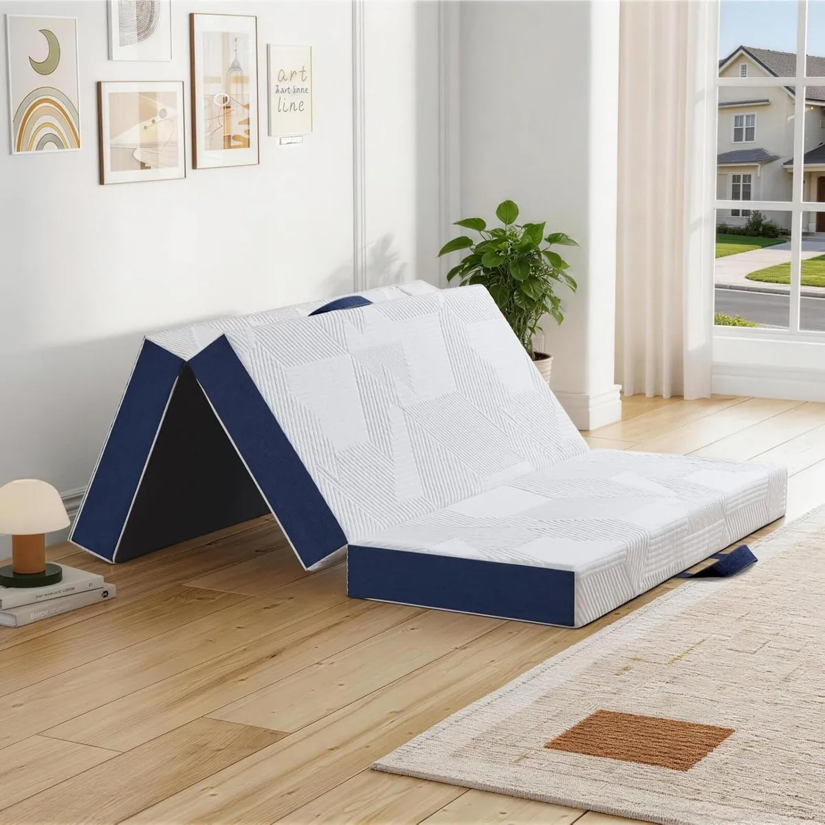 Folding Mattress 10CM with Carry Handles Portable - Image 1