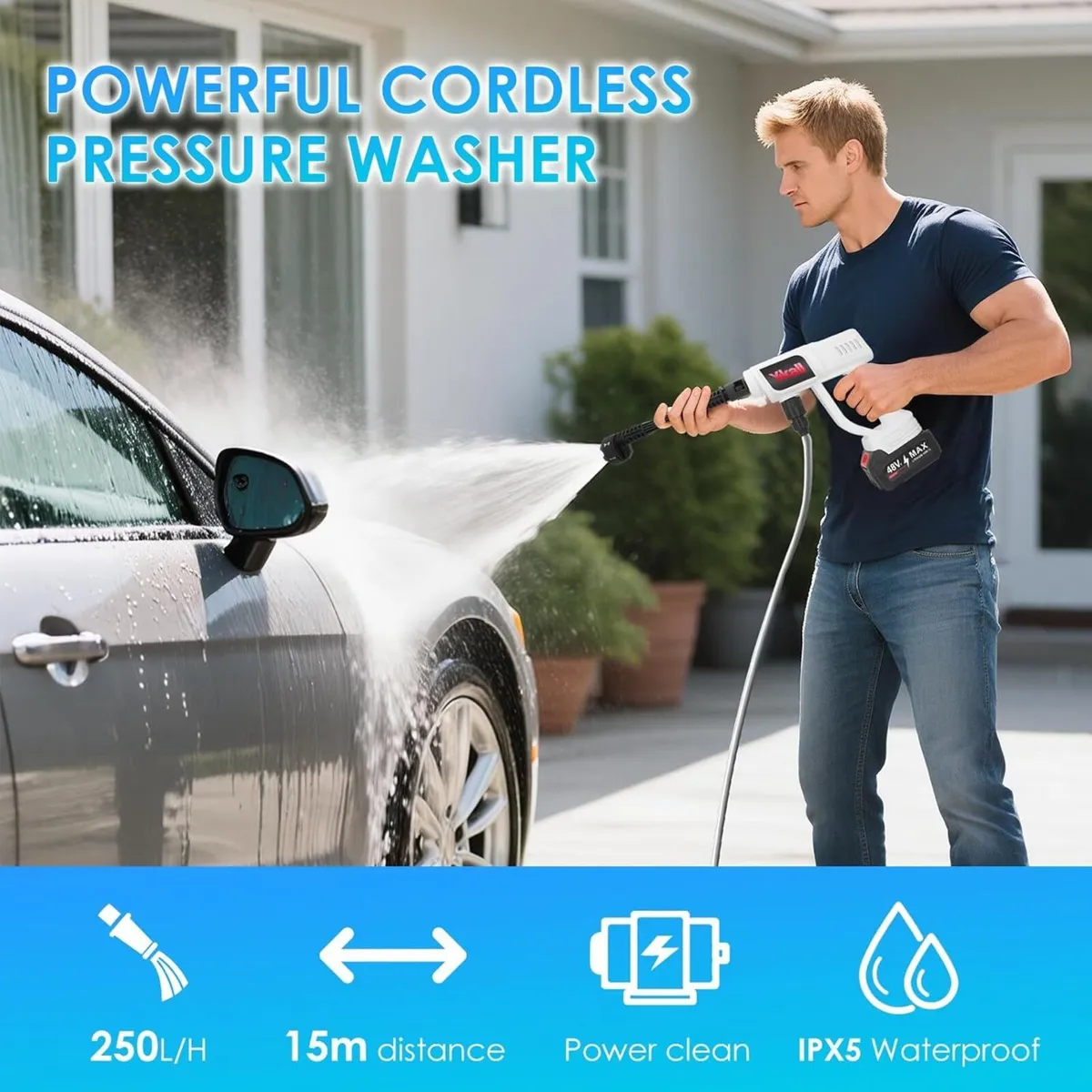 Cordless Pressure Washer Portable High with 2 - Image 2