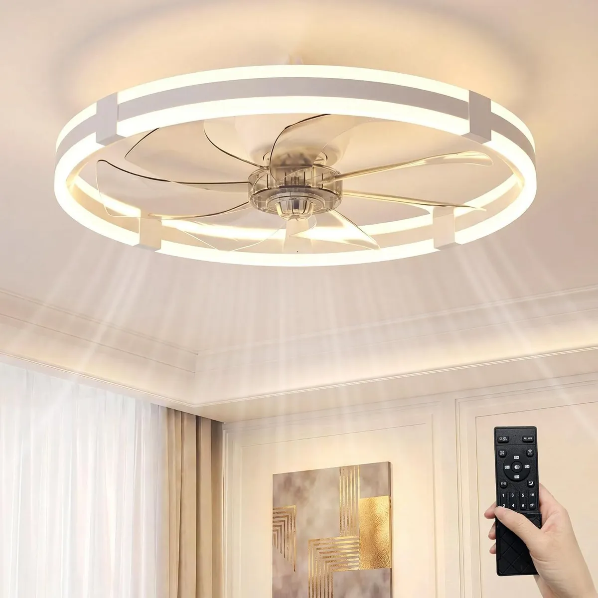 Ceiling Fans with Lights and Remote LED - Image 1