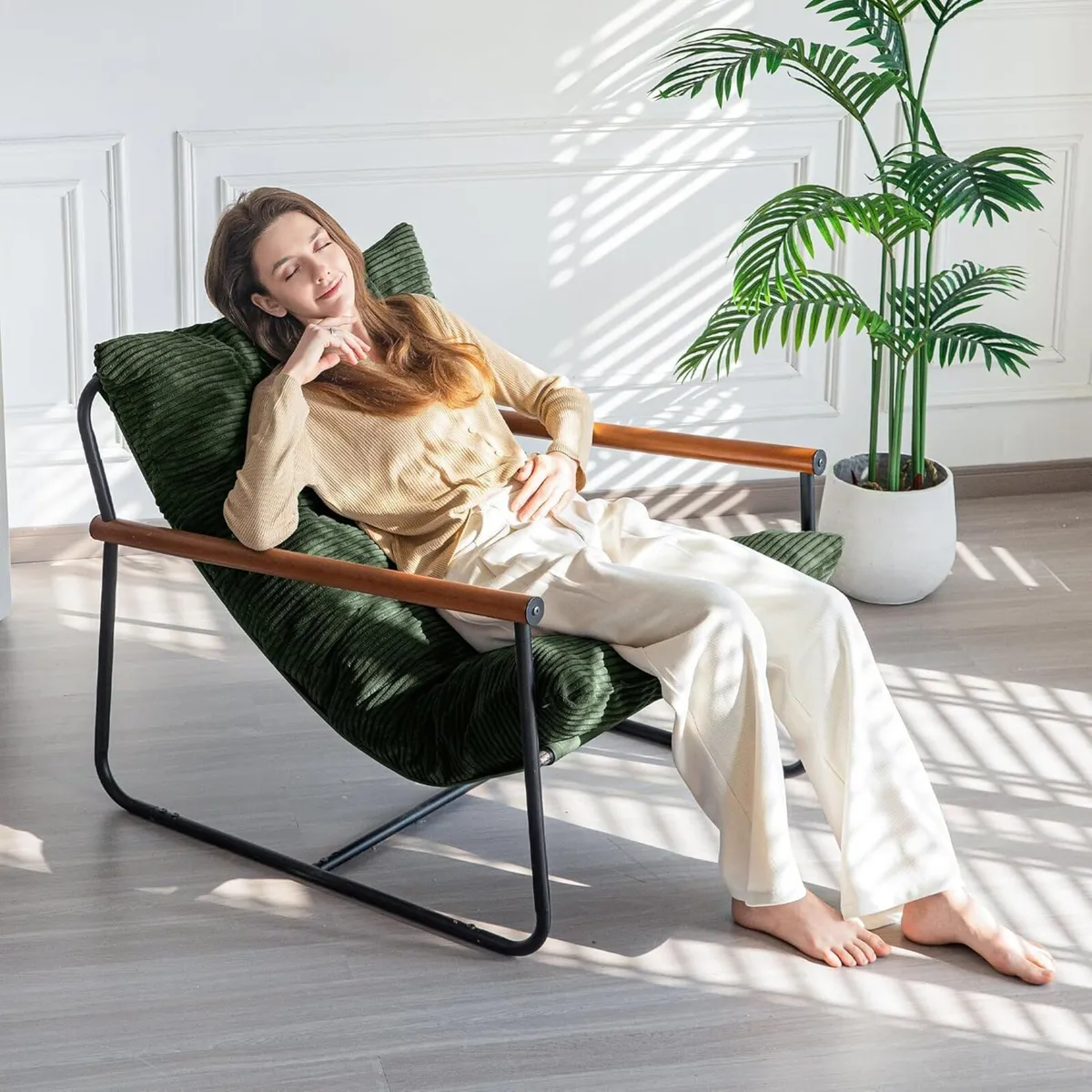 Modern Accent Chair Comfy Armchair for Living Room - Image 3