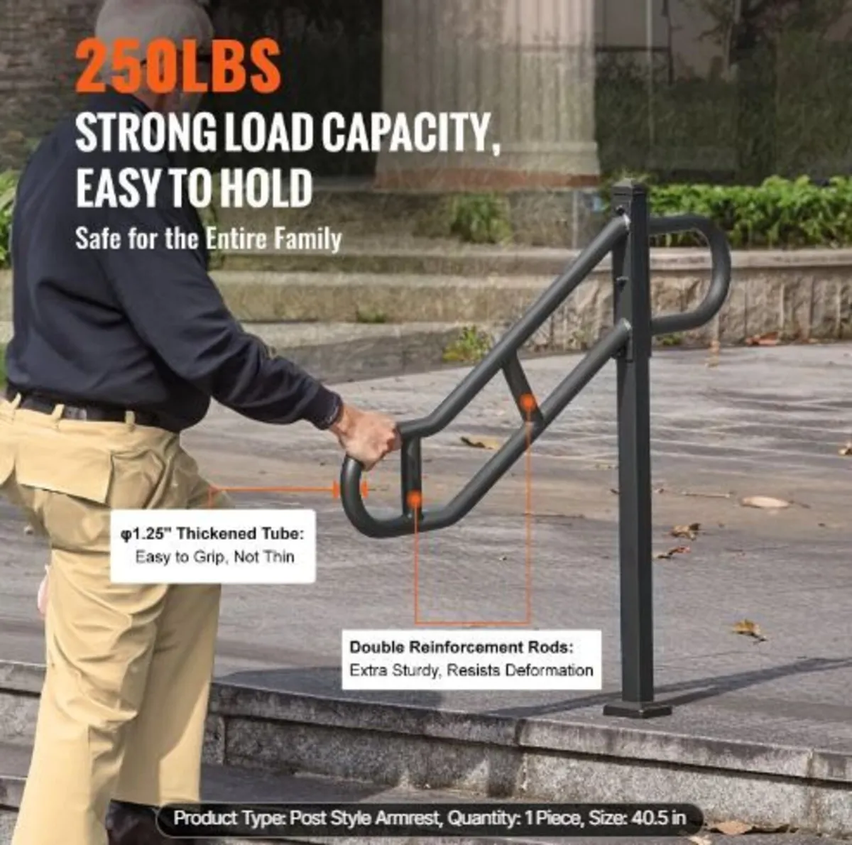 Single Post Handrail for Outdoor 1-3 Step - Image 4