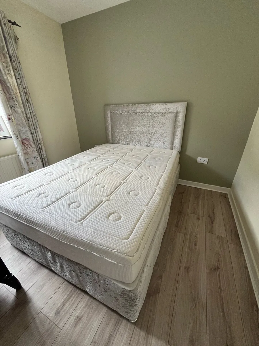 Double bed and mattress - Image 1