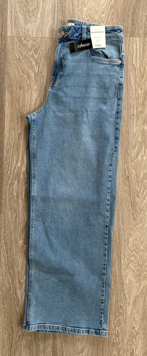 NEW Blue Wide Leg Jeans: Size 14 - Image 2