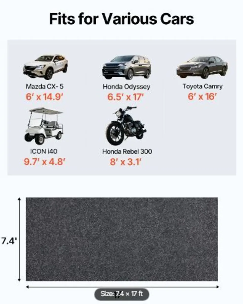 Garage Floor Mat, 2.25 x 5.2 M Waterproof - Image 3