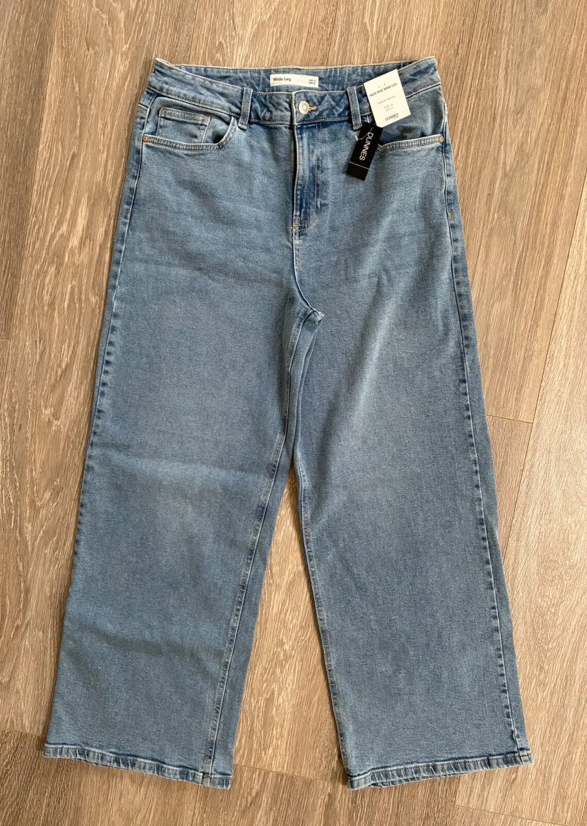 NEW Blue Wide Leg Jeans: Size 14 - Image 1