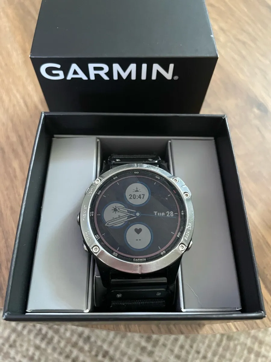Garmin Fenix 6 Solar GPS Smartwatch Boxed Extras - Image 1