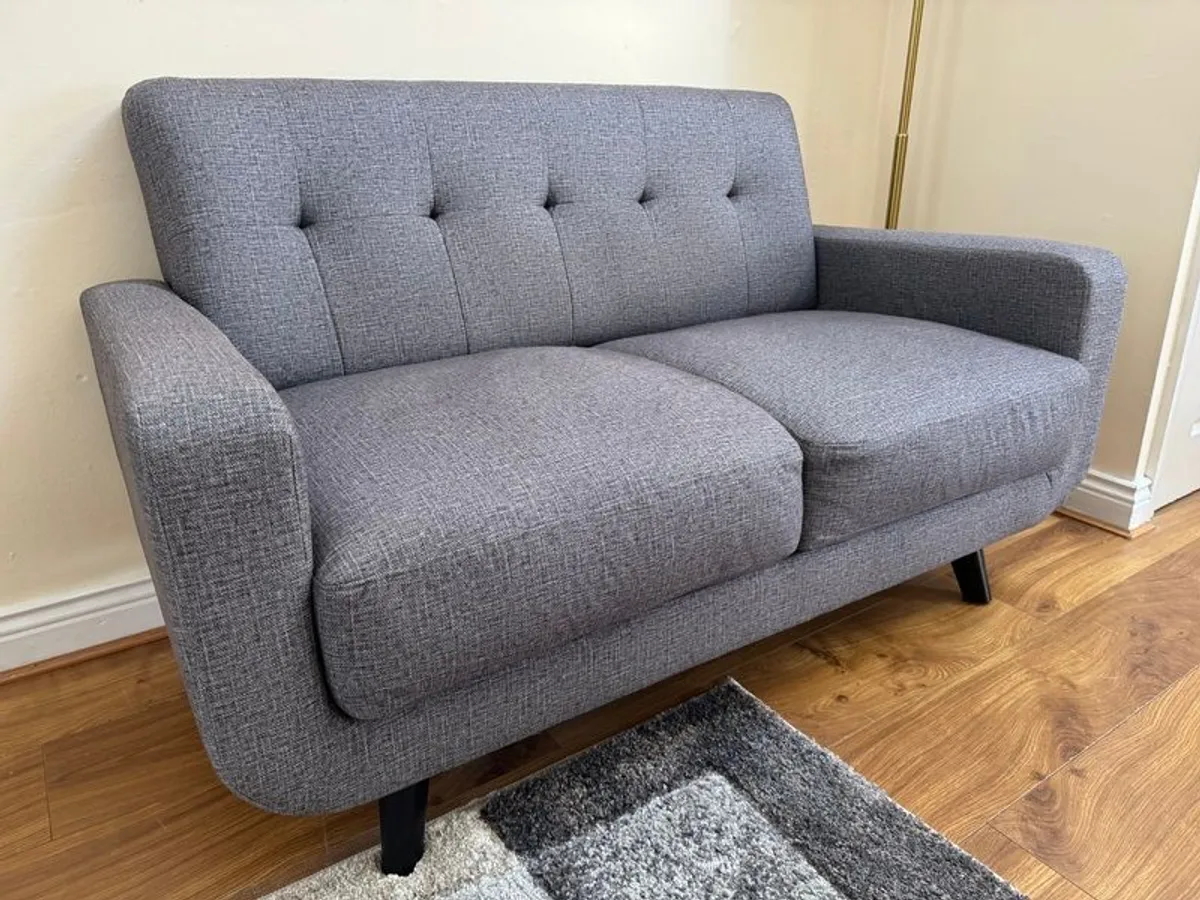 2-Seater Light Grey Sofa - Image 3