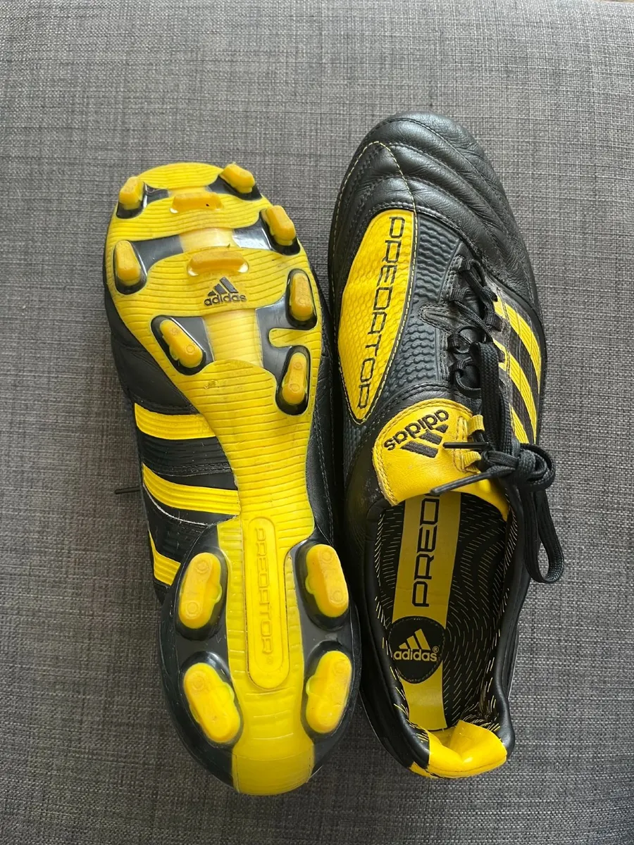 Adidas Predator X FG WC SIZE 11 Black Yellow - Image 2