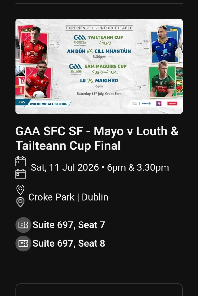 Louth V Mayo (Premium Level
