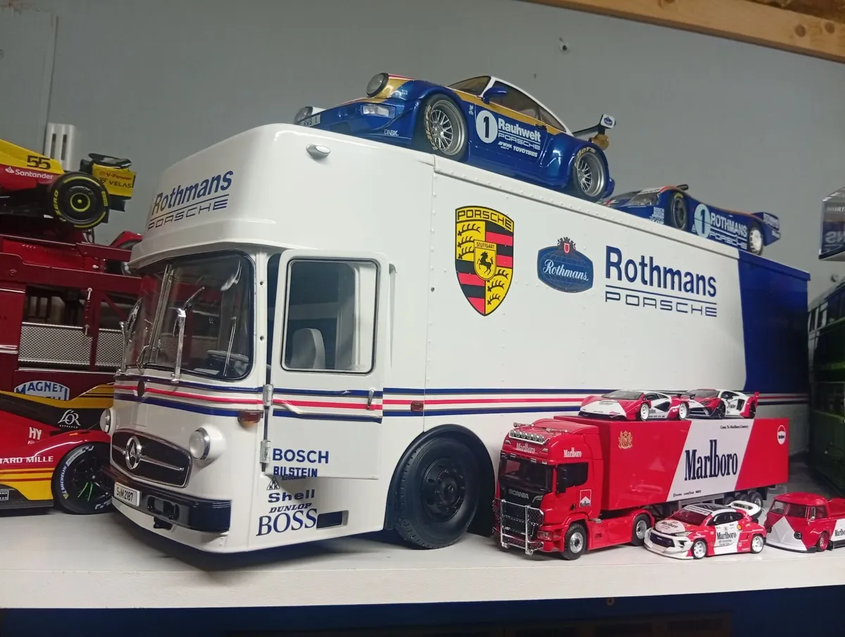 Diecast Rothmans Racing truck and cars - Image 2