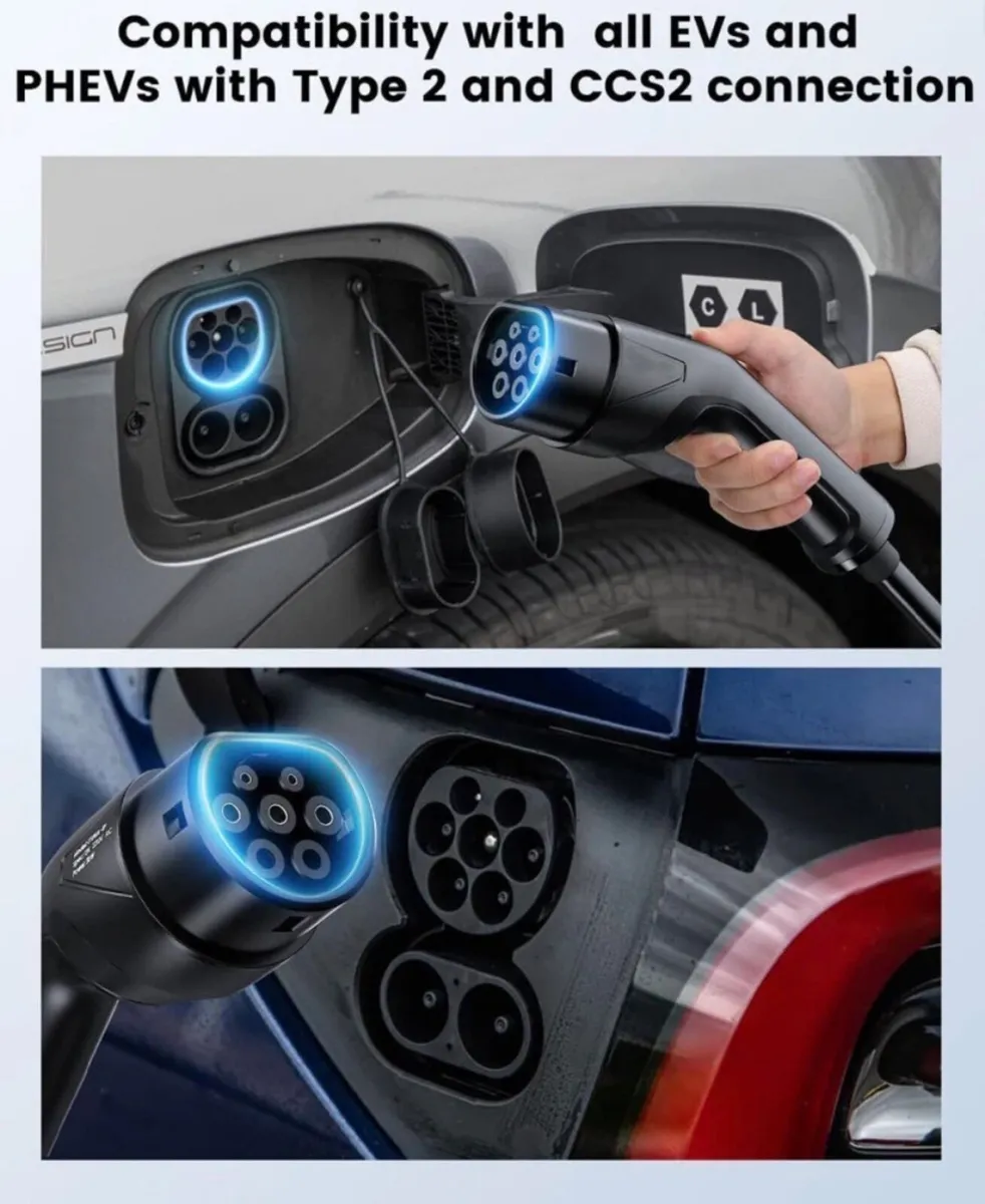 NEW EV Charging Cable Type 2 Granny Charger 3pin - Image 3