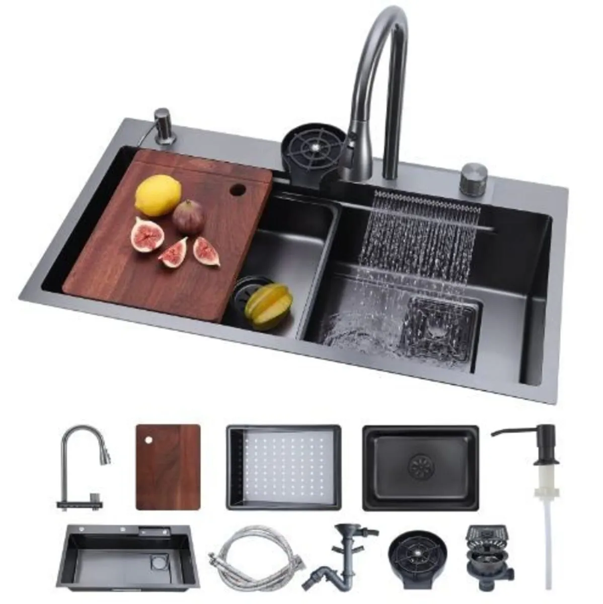 85cm Kitchen Top Mount Single Bowl Sinks - Image 1