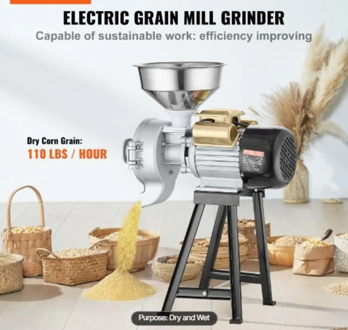 Electric Grain Mill Grinder, 3000W Spice Grinders - Image 3
