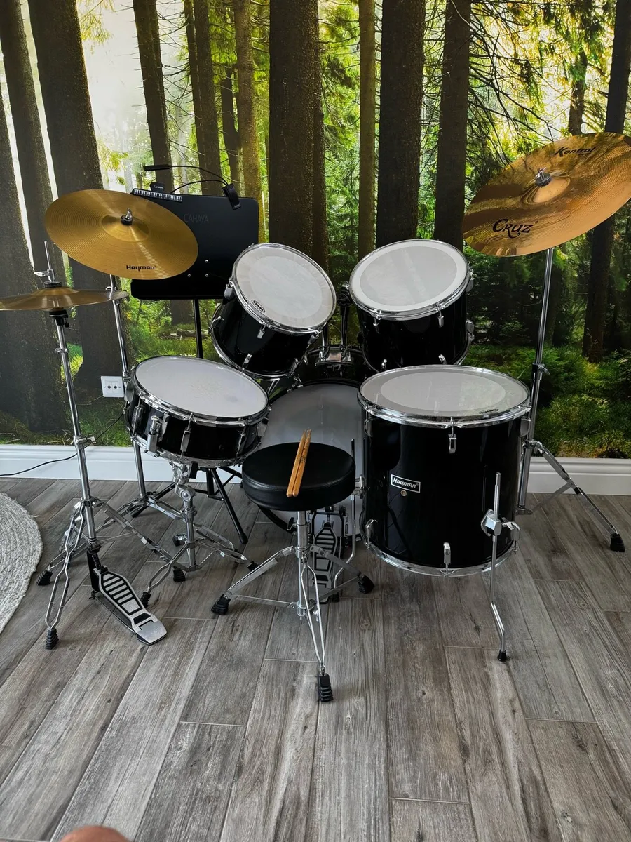 Hayman 5-piece Acoustic Drum Kit - Complete setup - Image 1
