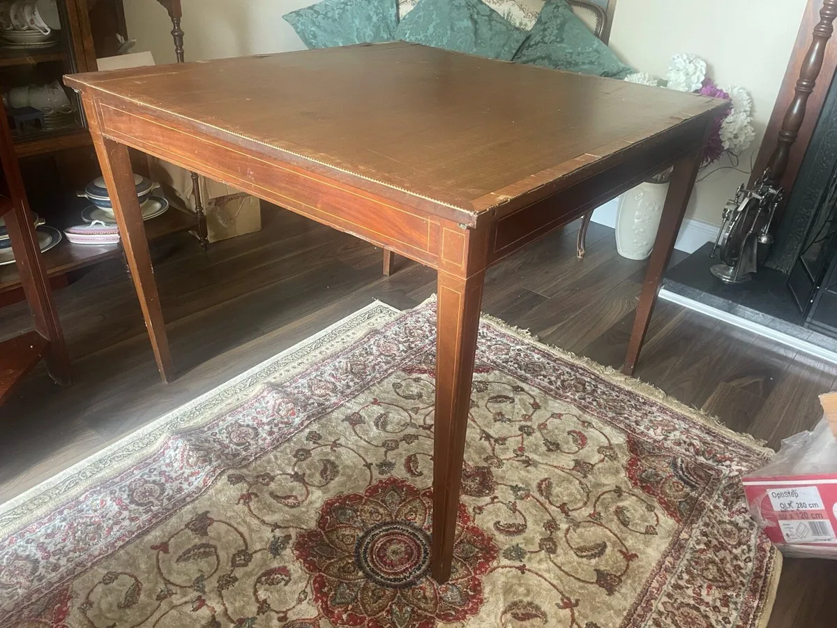 Antique Card Table - Image 1