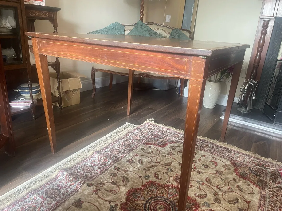 Antique Card Table - Image 2