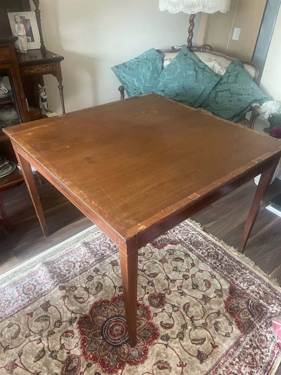 Antique Card Table - Image 3